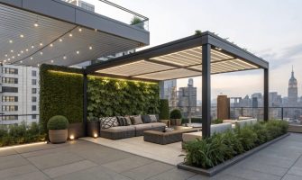 glasstop-pergola-with-modern-industrial-design-urban-courtyards-steel-pergola glasstop-pergola-with-modern-industrial-design-urban-courtyards-steel-pergola